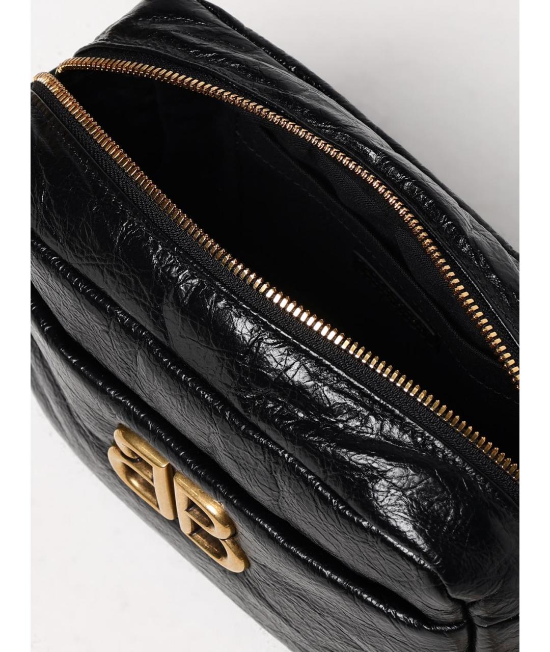 BALENCIAGA Черная кожаная сумка через плечо, фото 5