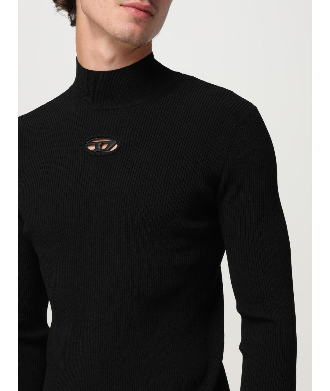 DIESEL Черная вискозная водолазка, фото 4