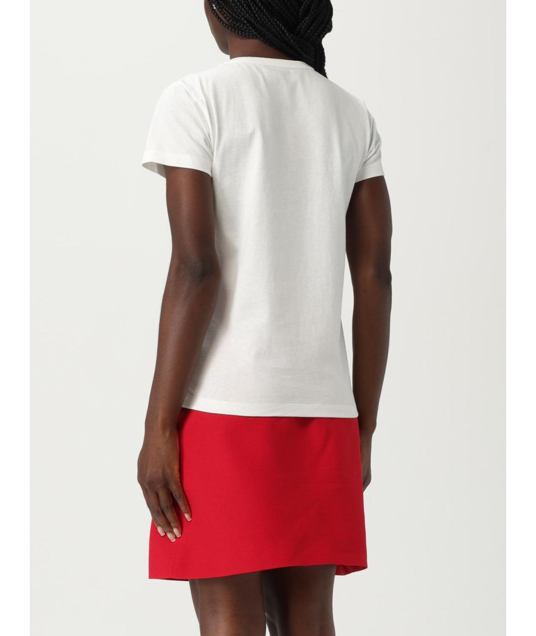 VALENTINO Белая хлопковая футболка, фото 4