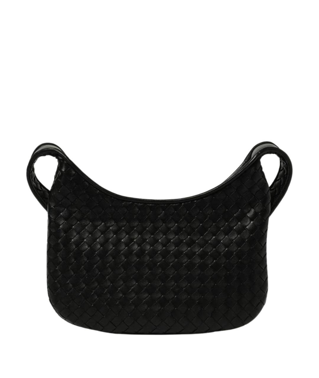 BOTTEGA VENETA Черная кожаная сумка на плечо, фото 1