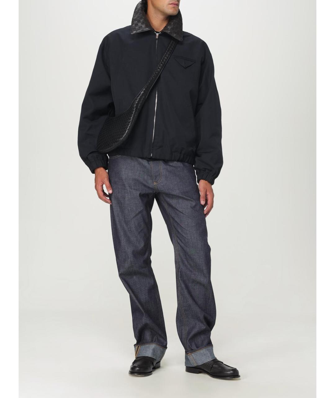 BOTTEGA VENETA Черная кожаная сумка на плечо, фото 2