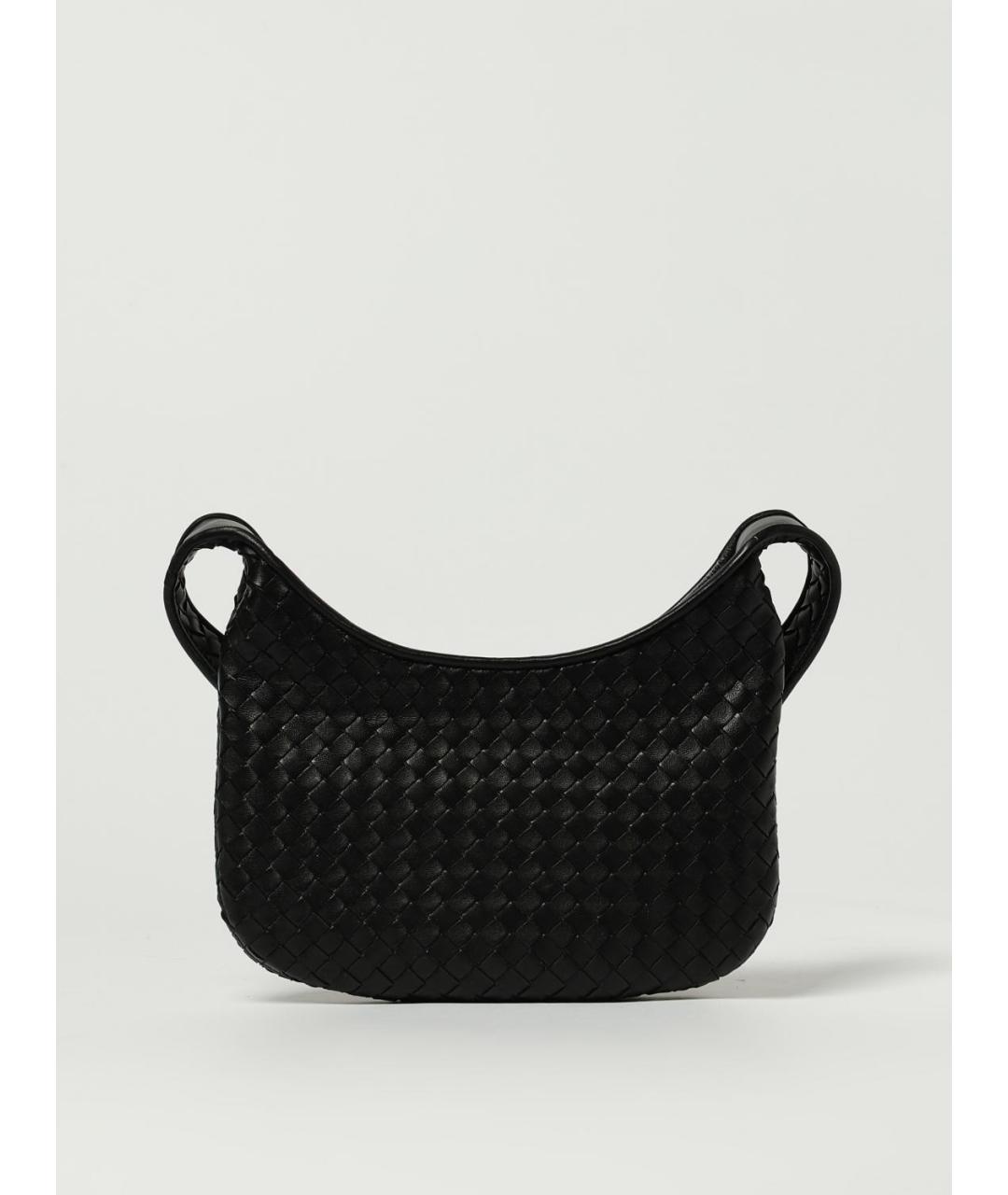BOTTEGA VENETA Черная кожаная сумка на плечо, фото 6