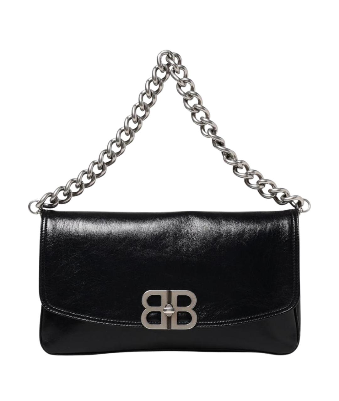 BALENCIAGA Черная кожаная сумка через плечо, фото 1