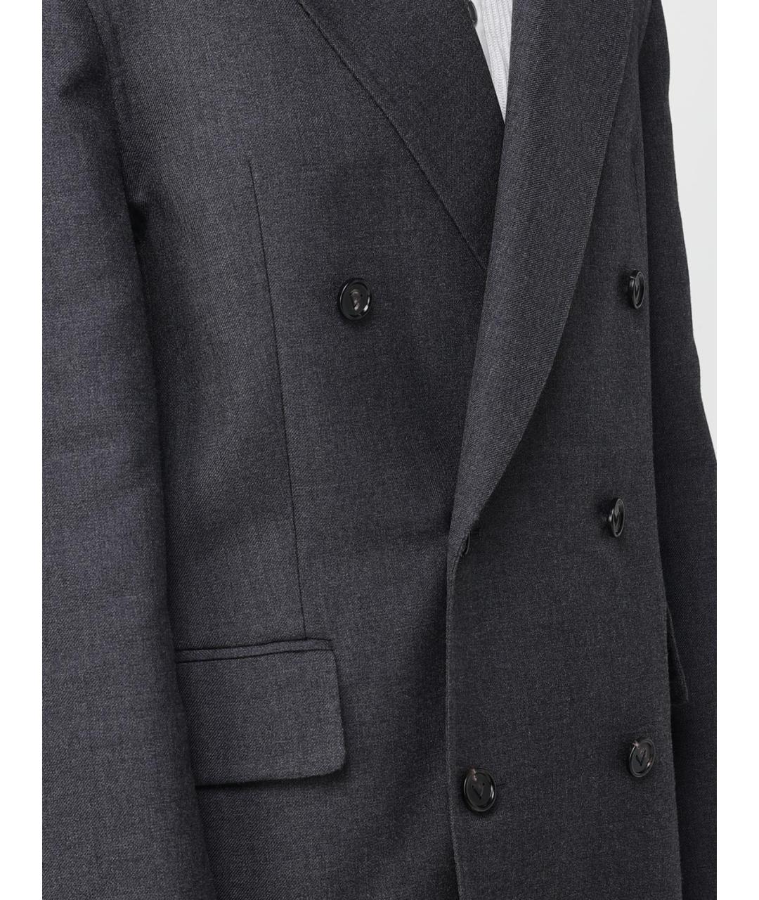 BOTTEGA VENETA Антрацитовый шерстяной пиджак, фото 5