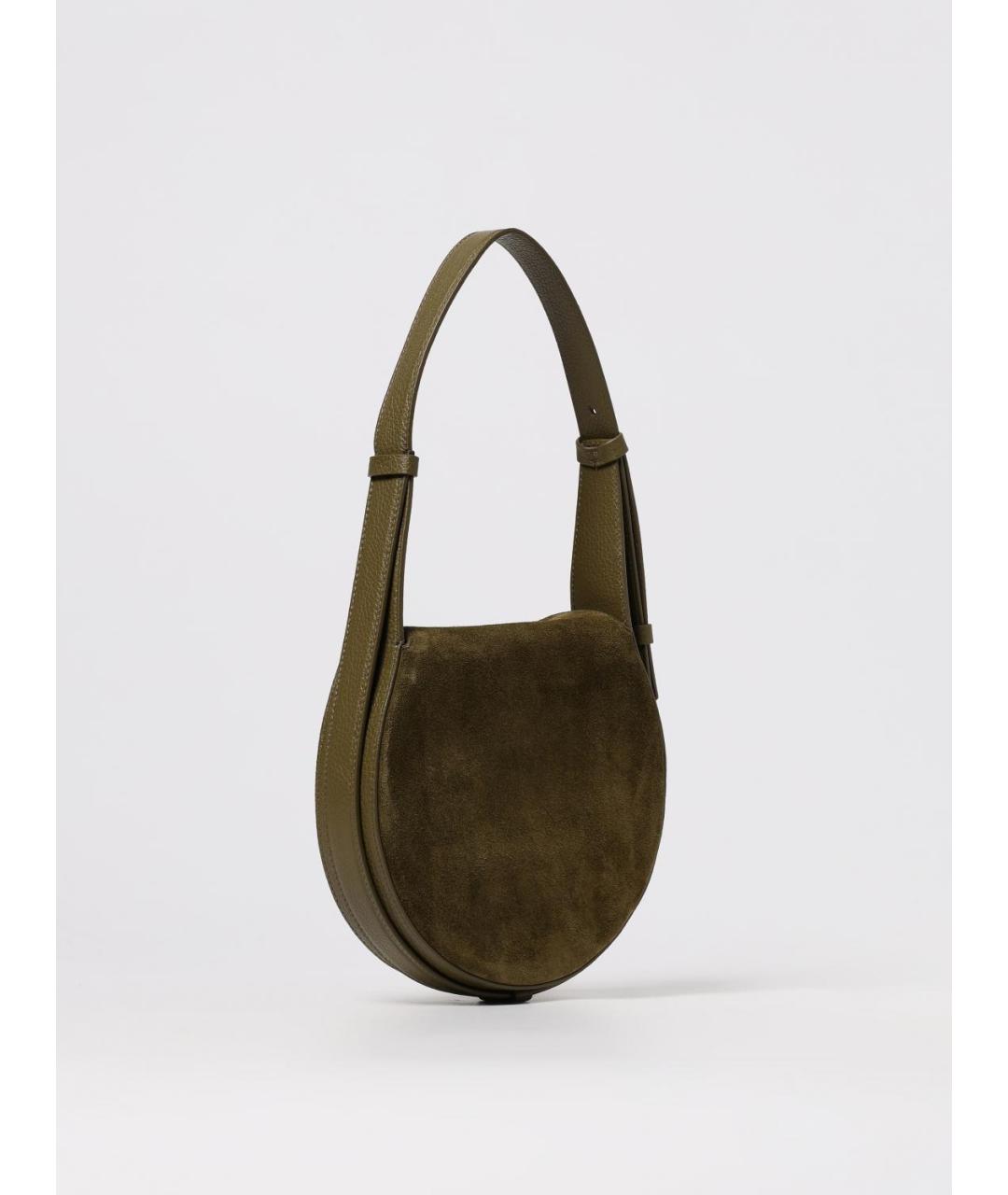 GIORGIO ARMANI Хаки замшевая сумка через плечо, фото 3