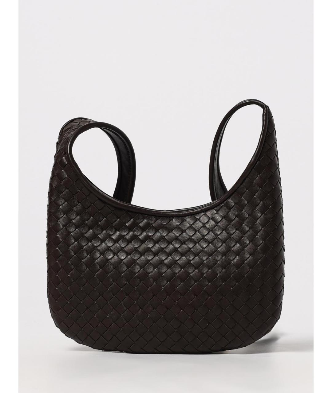 BOTTEGA VENETA Коричневая кожаная сумка на плечо, фото 6