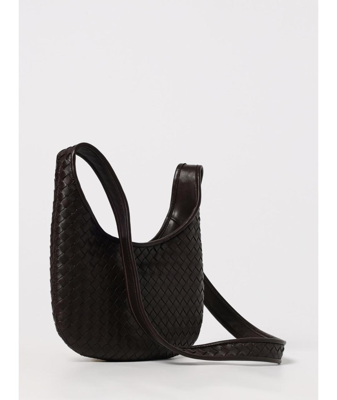 BOTTEGA VENETA Коричневая кожаная сумка на плечо, фото 3