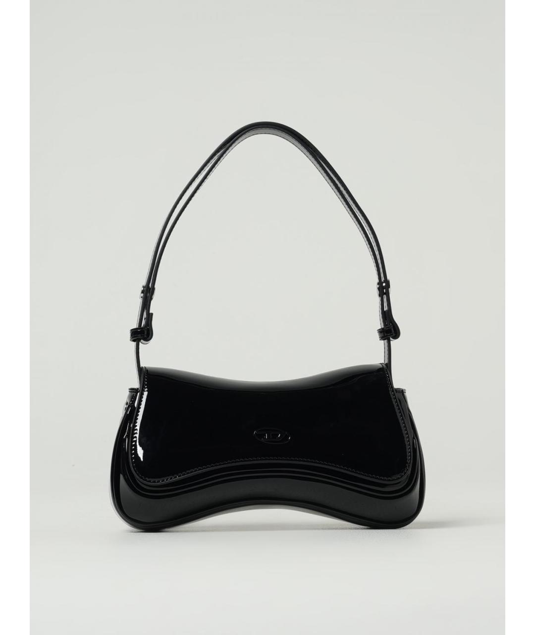 DIESEL Черная сумка через плечо из искусственной кожи, фото 5