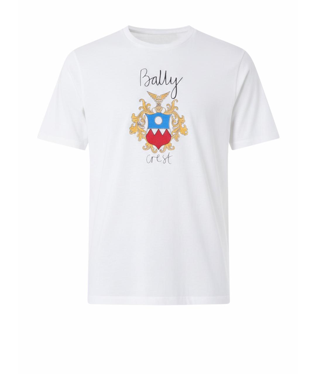 BALLY Белая хлопковая футболка, фото 1