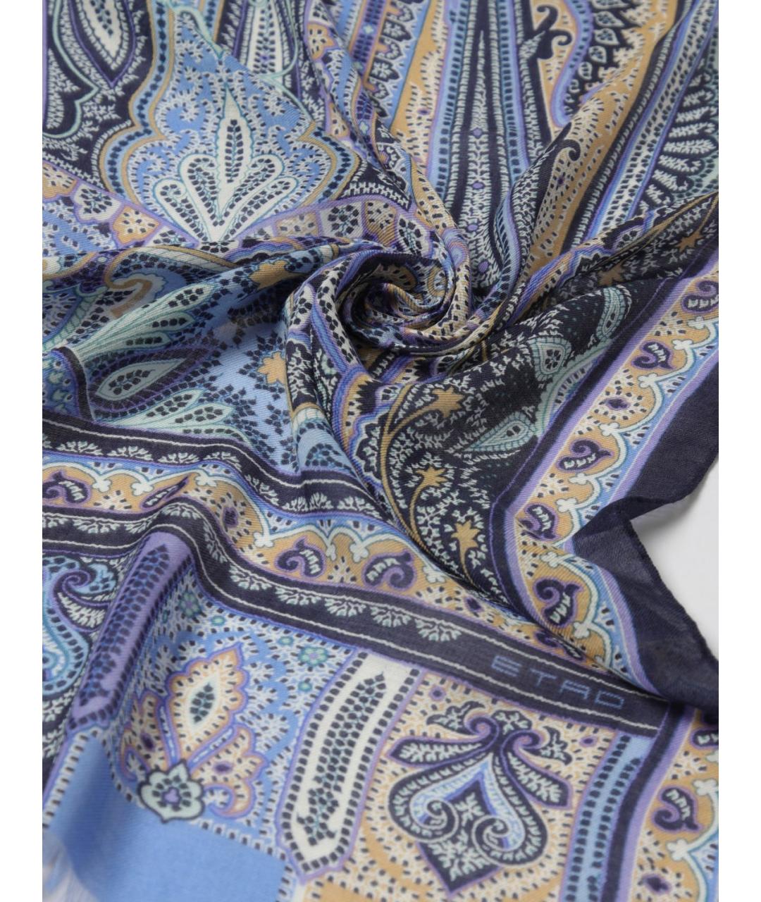 ETRO Голубой шарф, фото 3