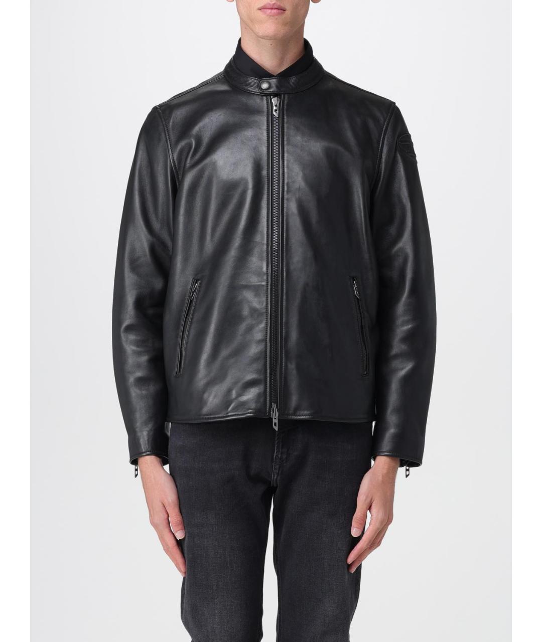 DIESEL Черная кожаная куртка, фото 6