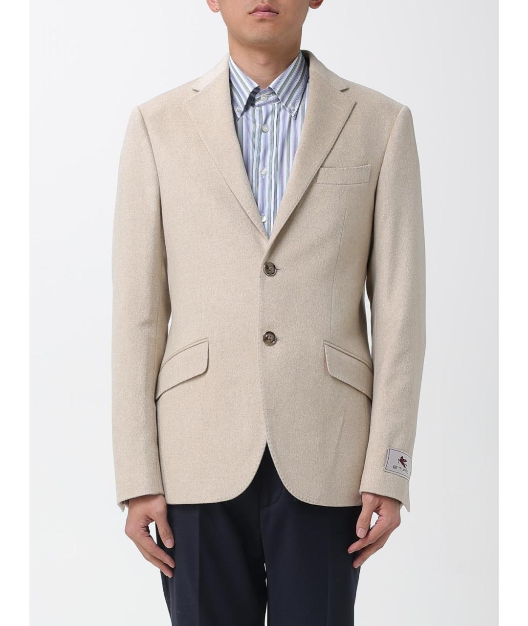 ETRO Бежевый кашемировый пиджак, фото 2
