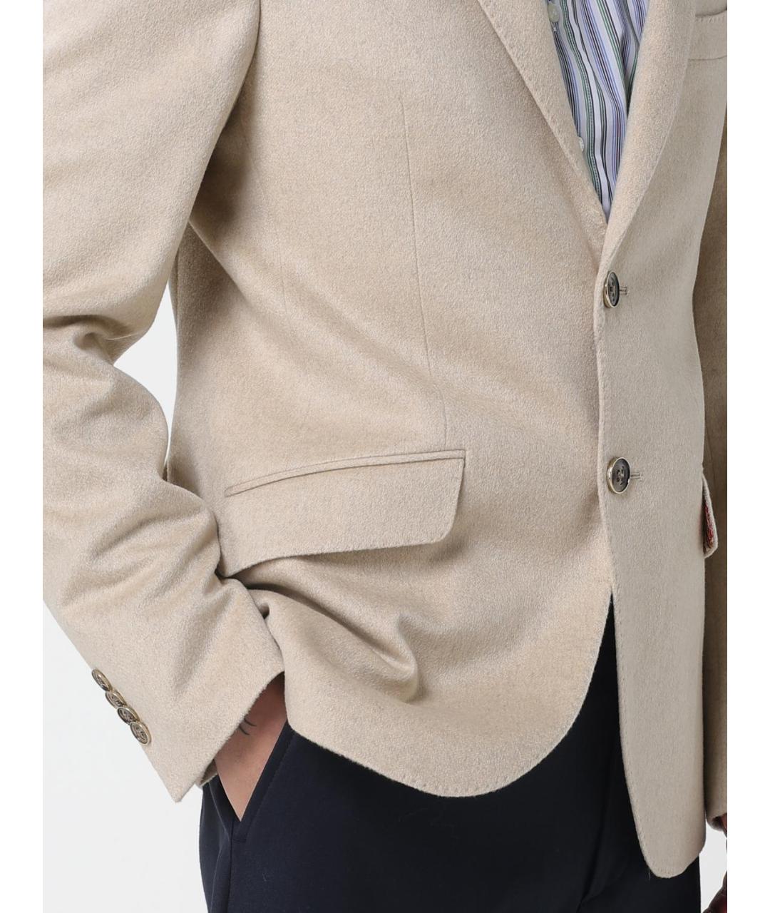 ETRO Бежевый кашемировый пиджак, фото 6
