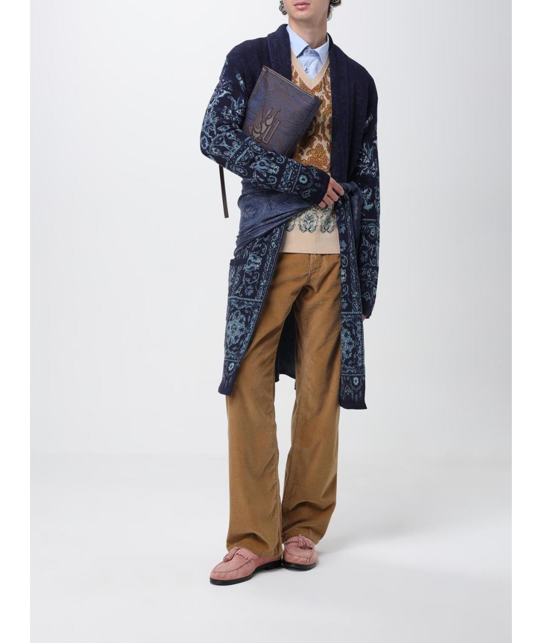 ETRO Синий шарф, фото 4