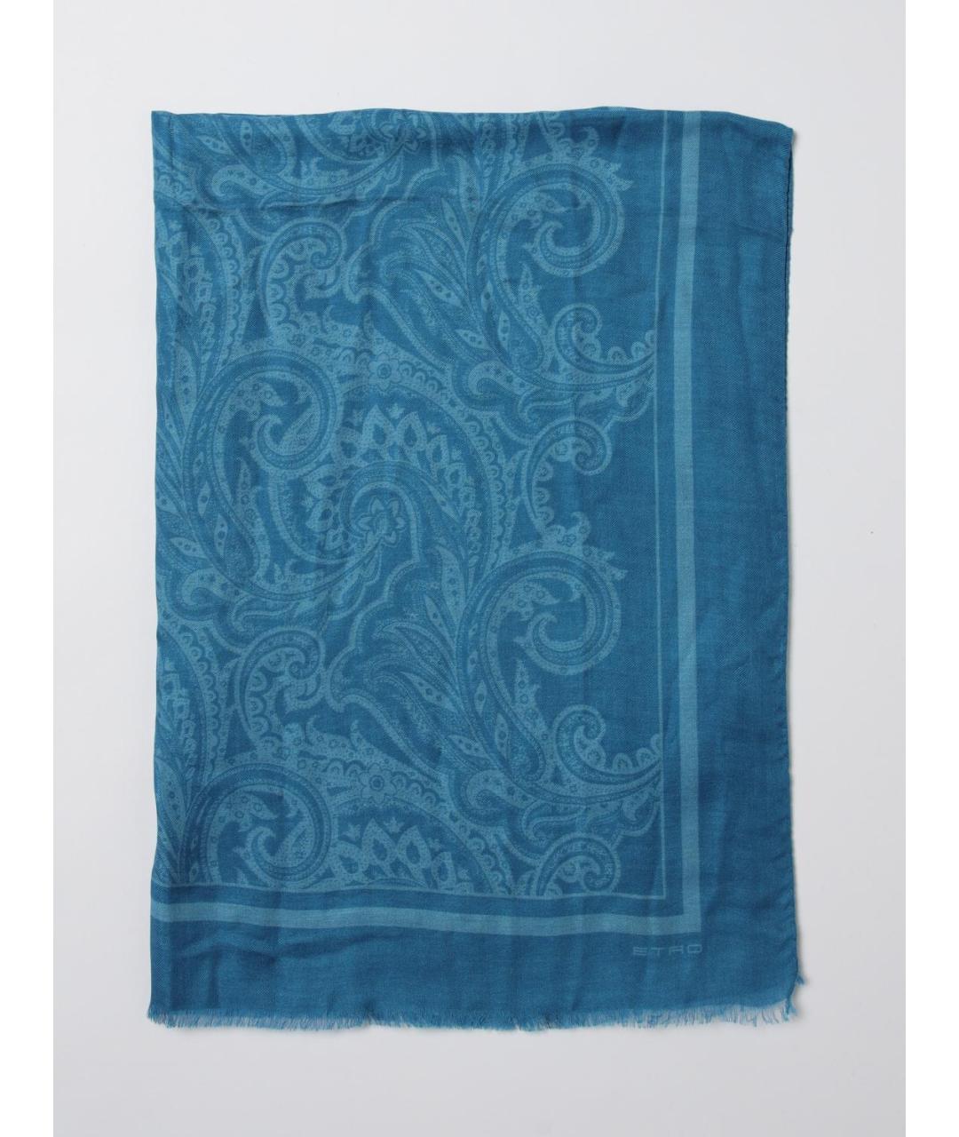 ETRO Голубой шарф, фото 5