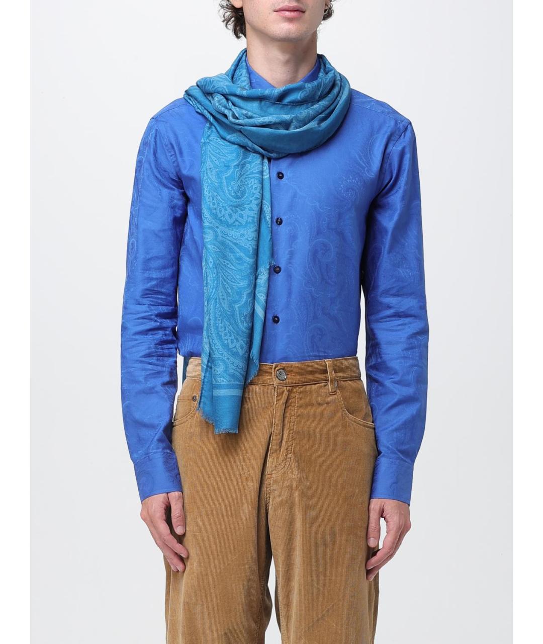 ETRO Голубой шарф, фото 2