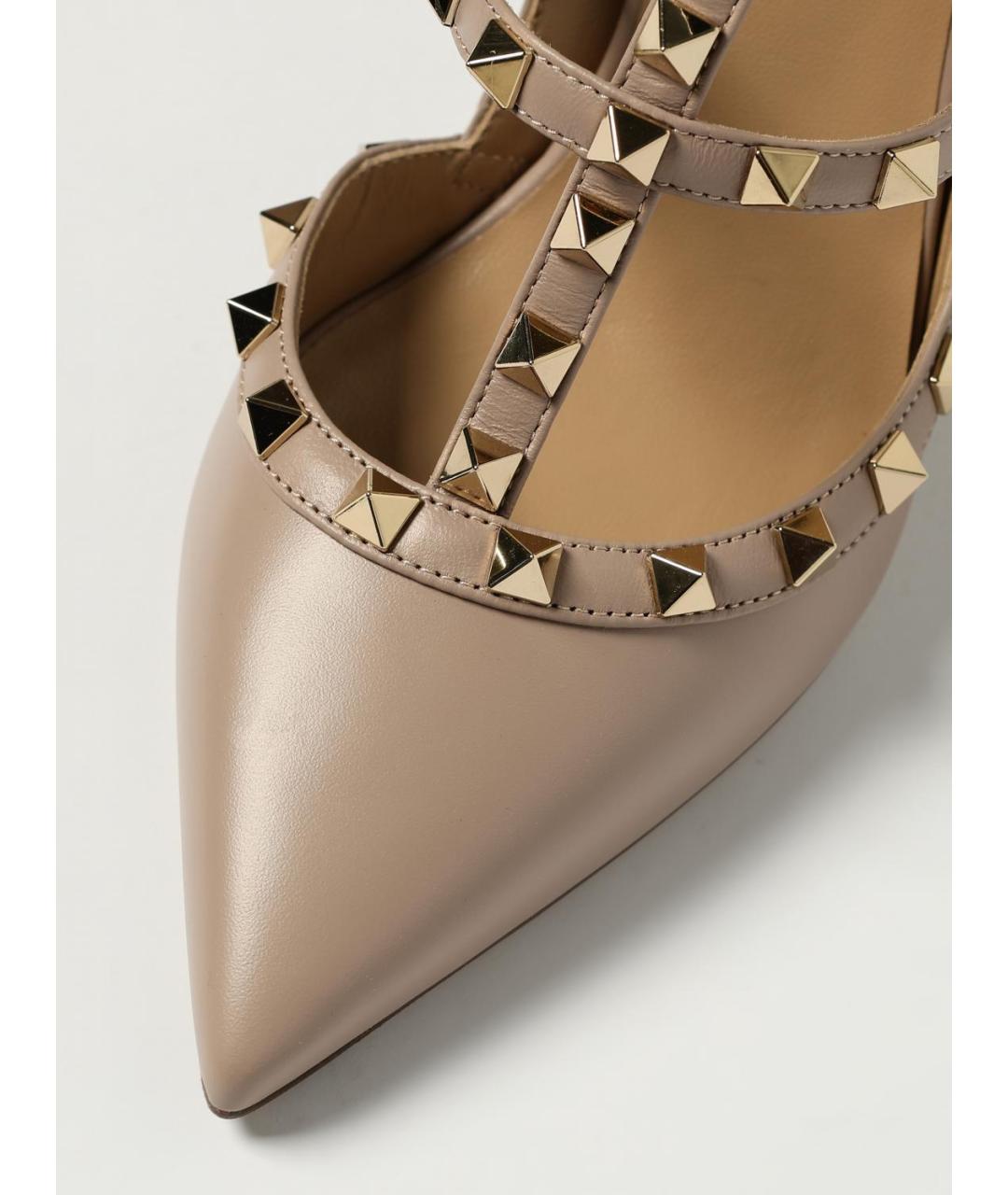 VALENTINO Бежевые кожаные туфли, фото 4