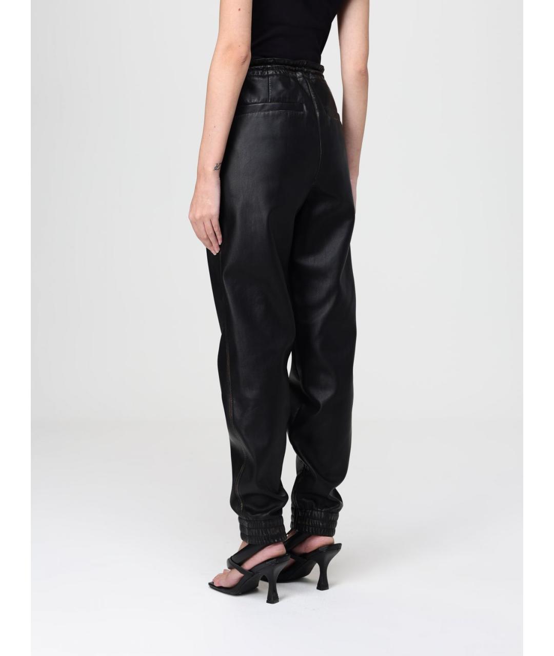 DIESEL Черные полиэстеровые прямые брюки, фото 2