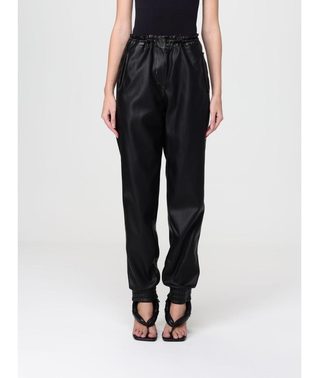 DIESEL Черные полиэстеровые прямые брюки, фото 4