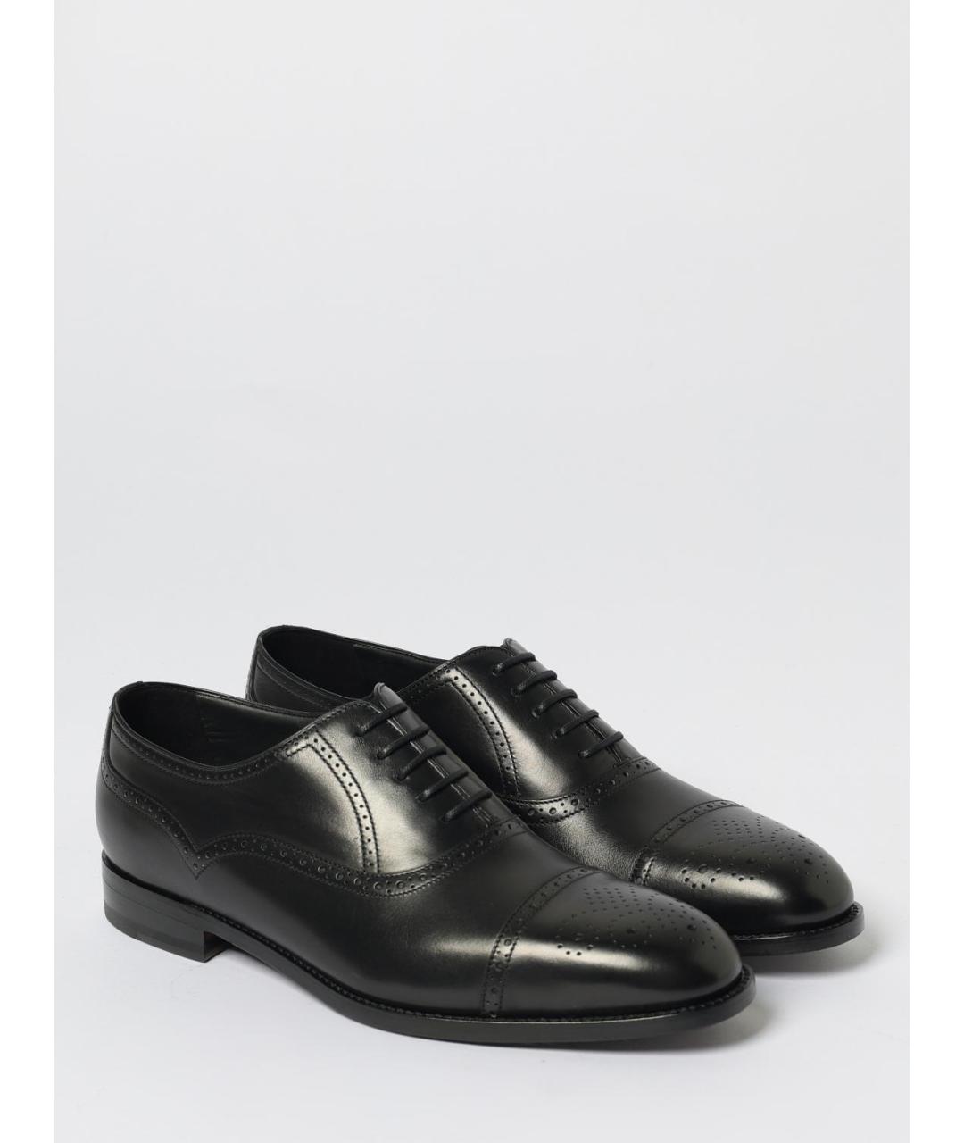 MANOLO BLAHNIK Черные кожаные туфли, фото 2