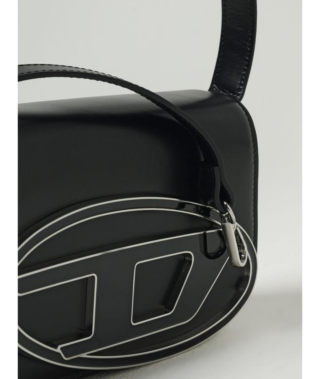 DIESEL Черная сумка через плечо из искусственной кожи, фото 3