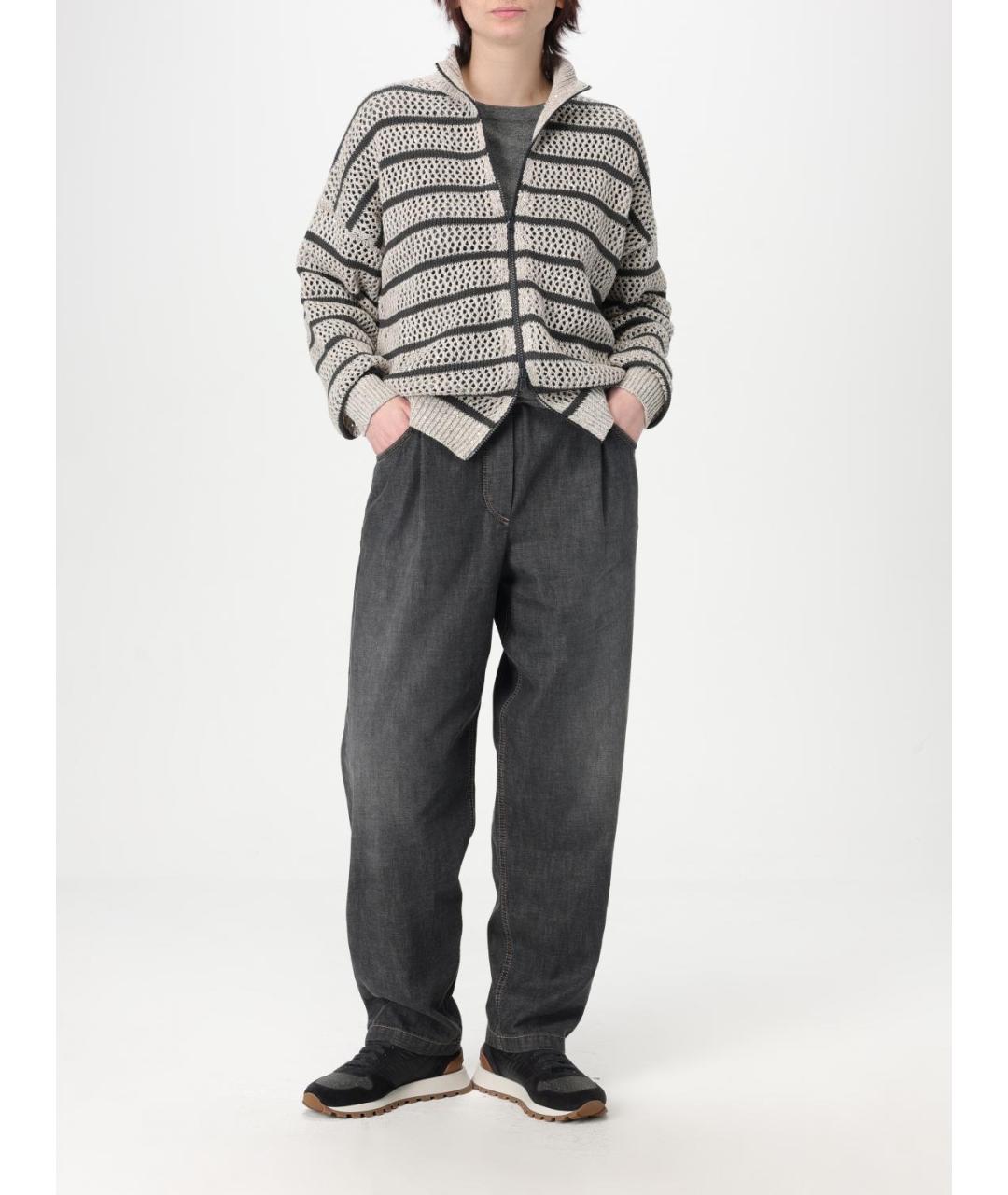 BRUNELLO CUCINELLI Бежевый льняной кардиган, фото 3