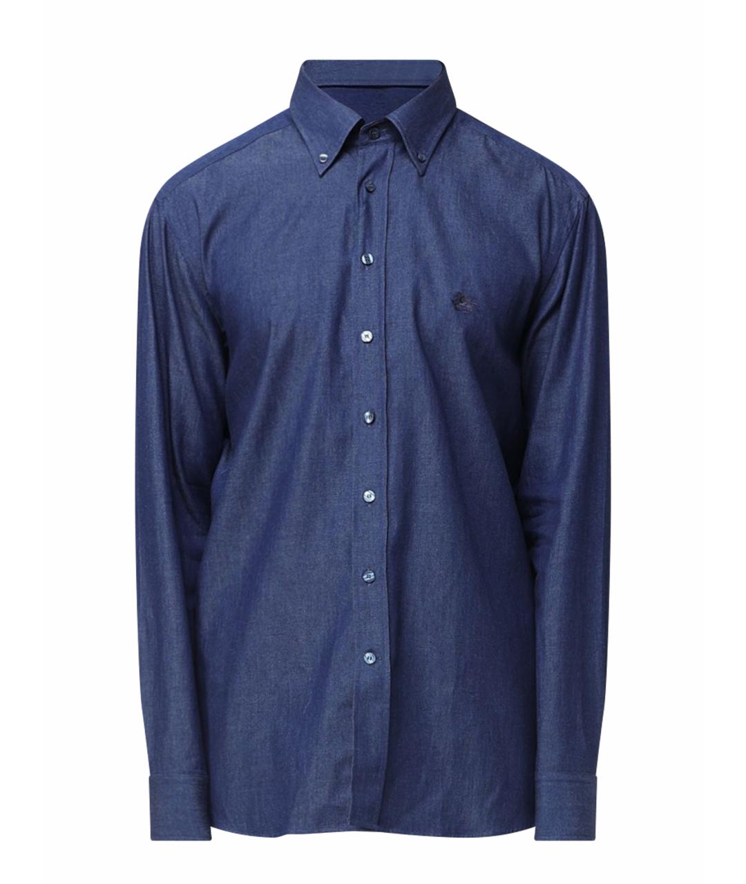 ETRO Синяя хлопковая кэжуал рубашка, фото 1