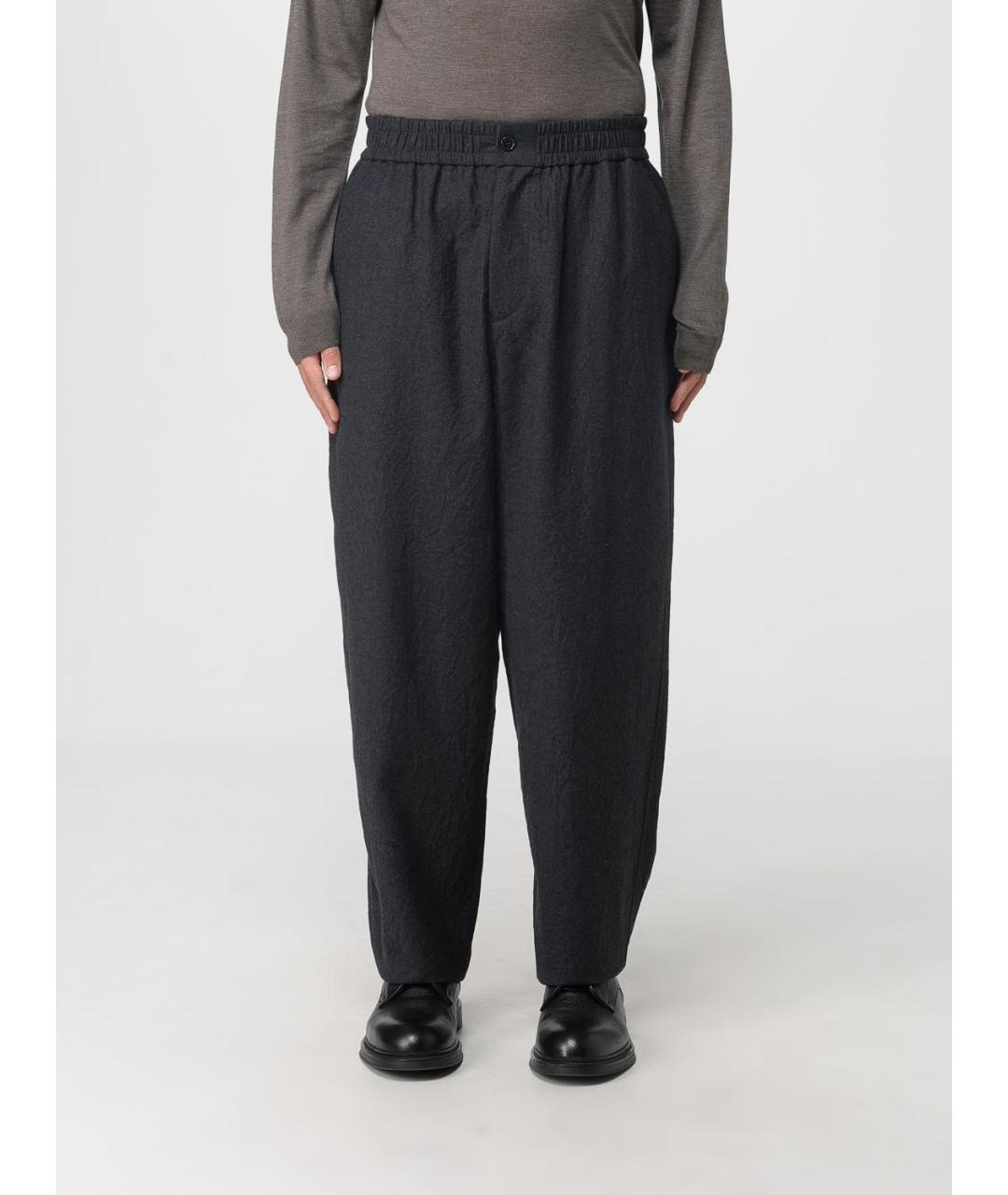 GIORGIO ARMANI Синие шерстяные повседневные брюки, фото 6