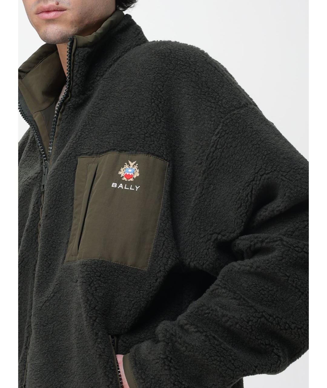 BALLY Хаки полиэстеровая куртка, фото 4