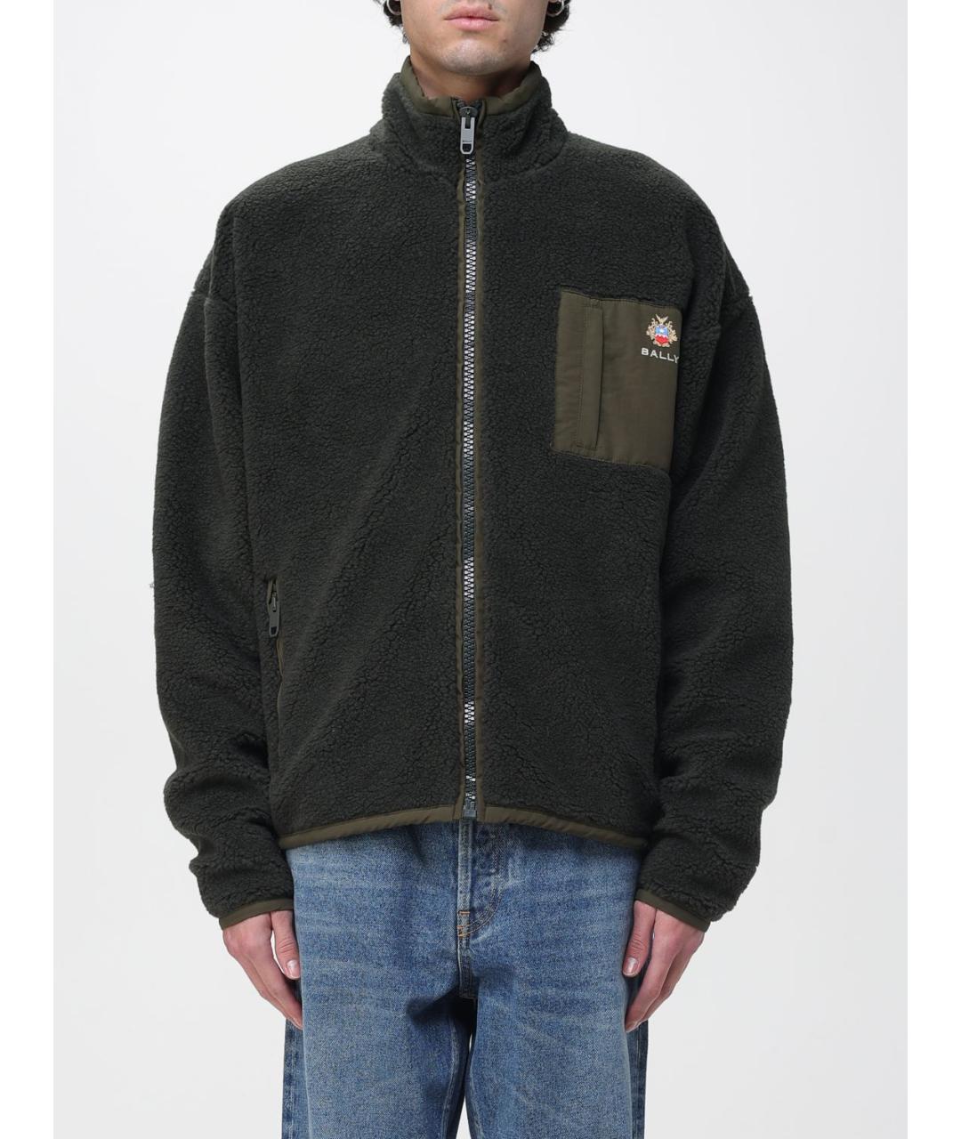 BALLY Хаки полиэстеровая куртка, фото 5