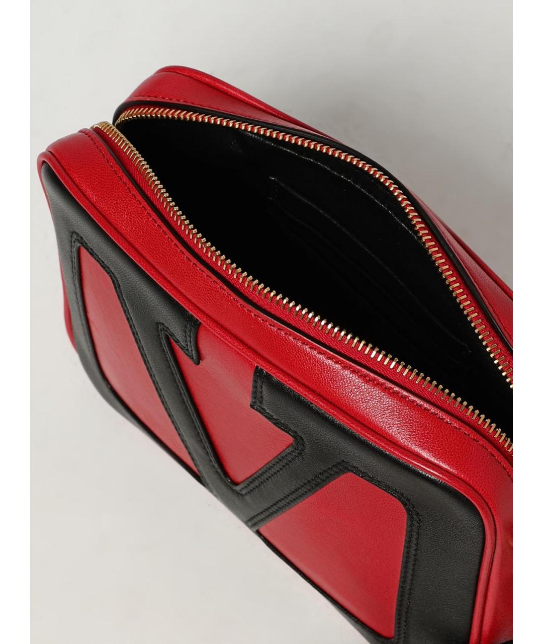 VALENTINO Красная кожаная сумка через плечо, фото 5