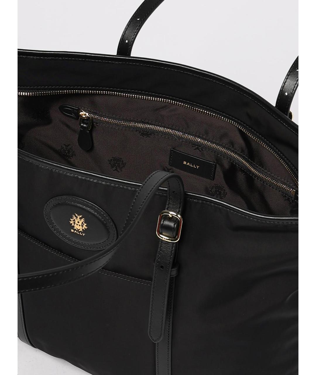 BALLY Черная синтетическая сумка тоут, фото 4