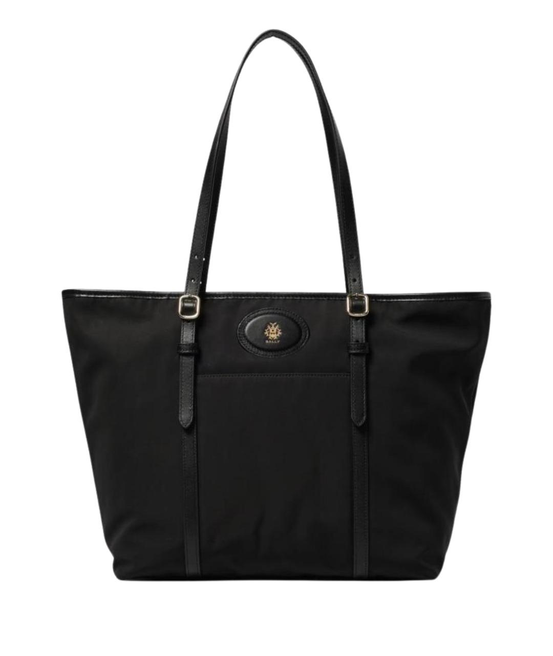 BALLY Черная синтетическая сумка тоут, фото 1