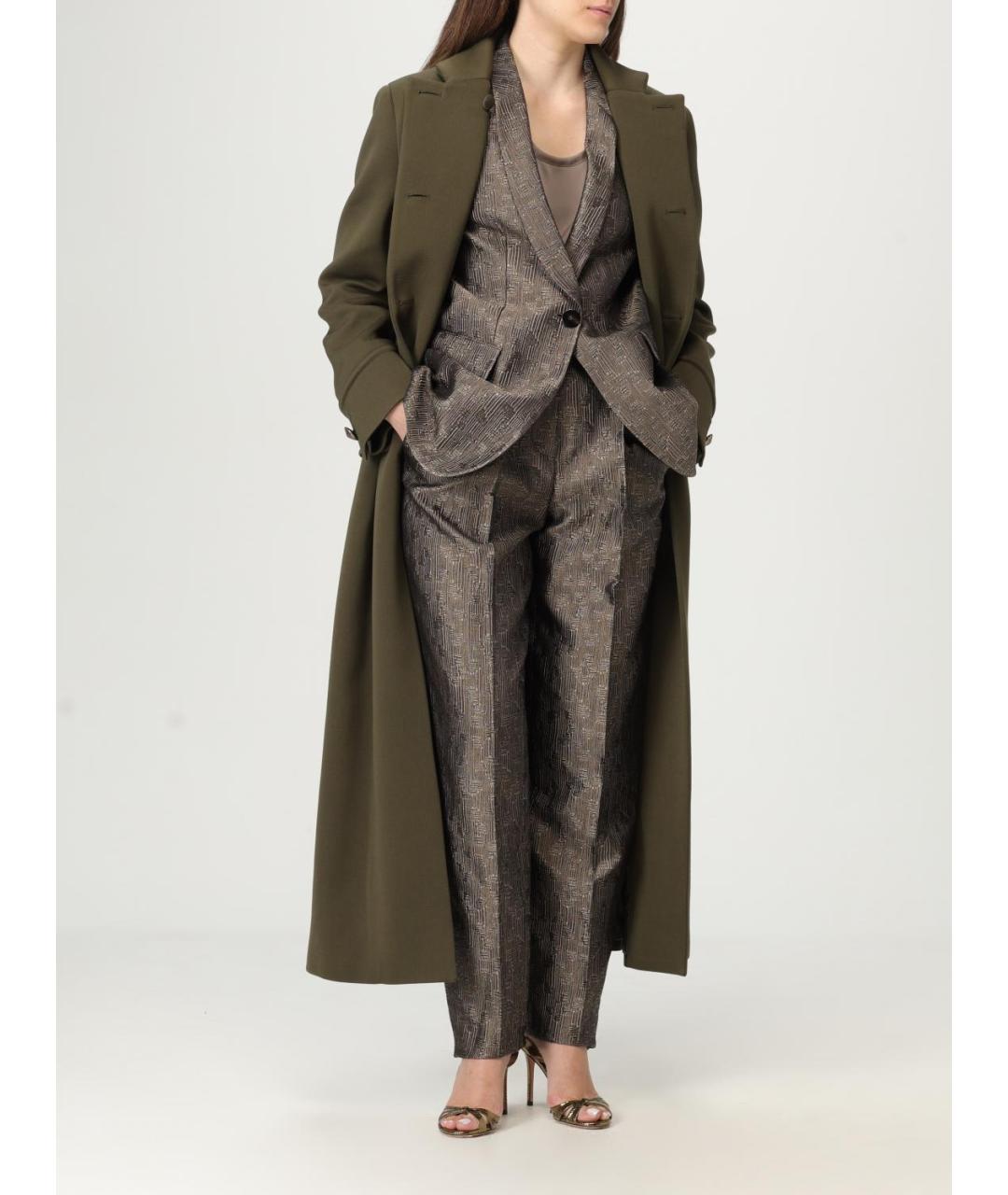 GIORGIO ARMANI Хаки шерстяное пальто, фото 3