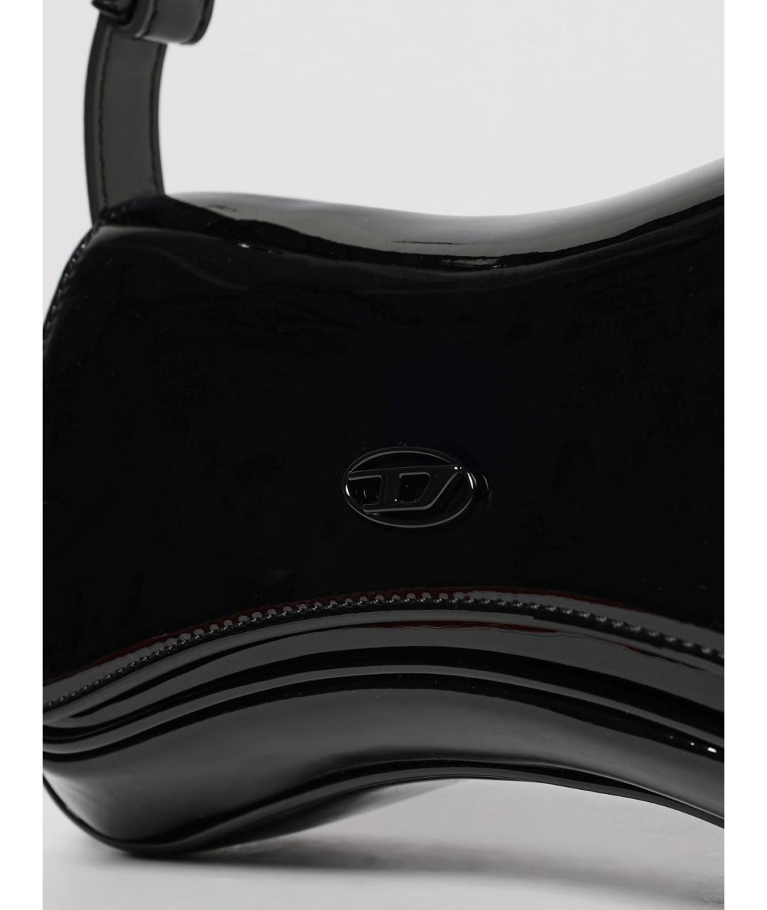 DIESEL Черная сумка через плечо из искусственной кожи, фото 4