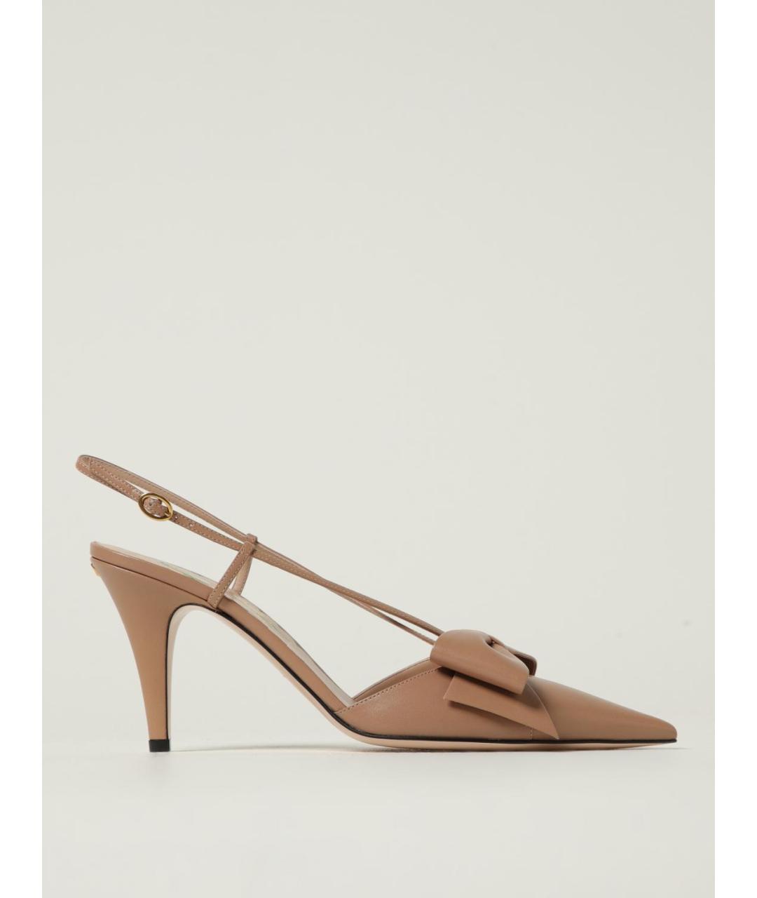 VALENTINO Бежевые кожаные туфли, фото 5