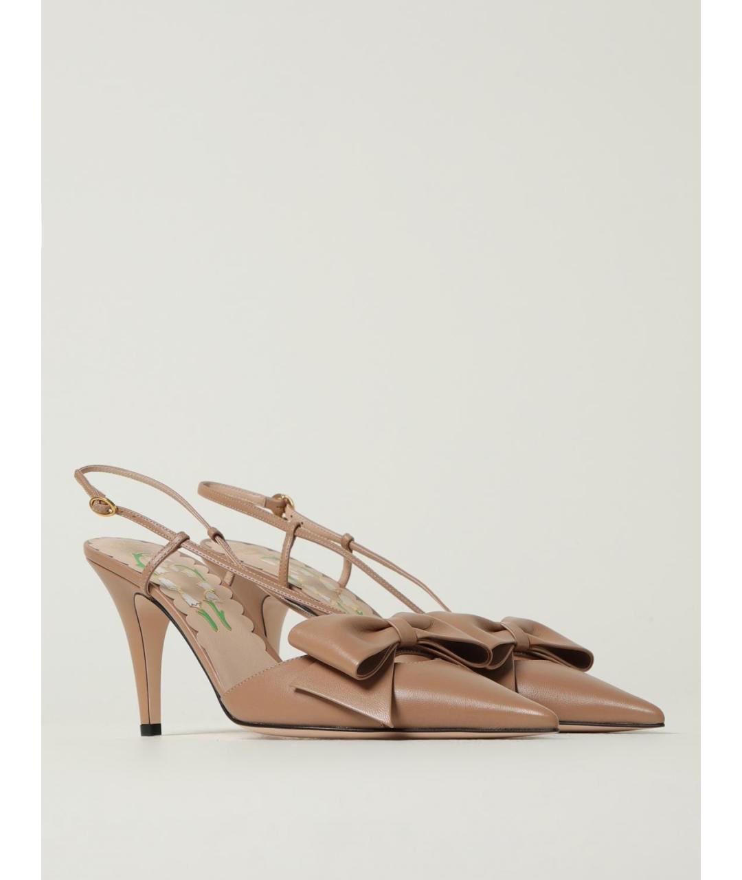 VALENTINO Бежевые кожаные туфли, фото 2