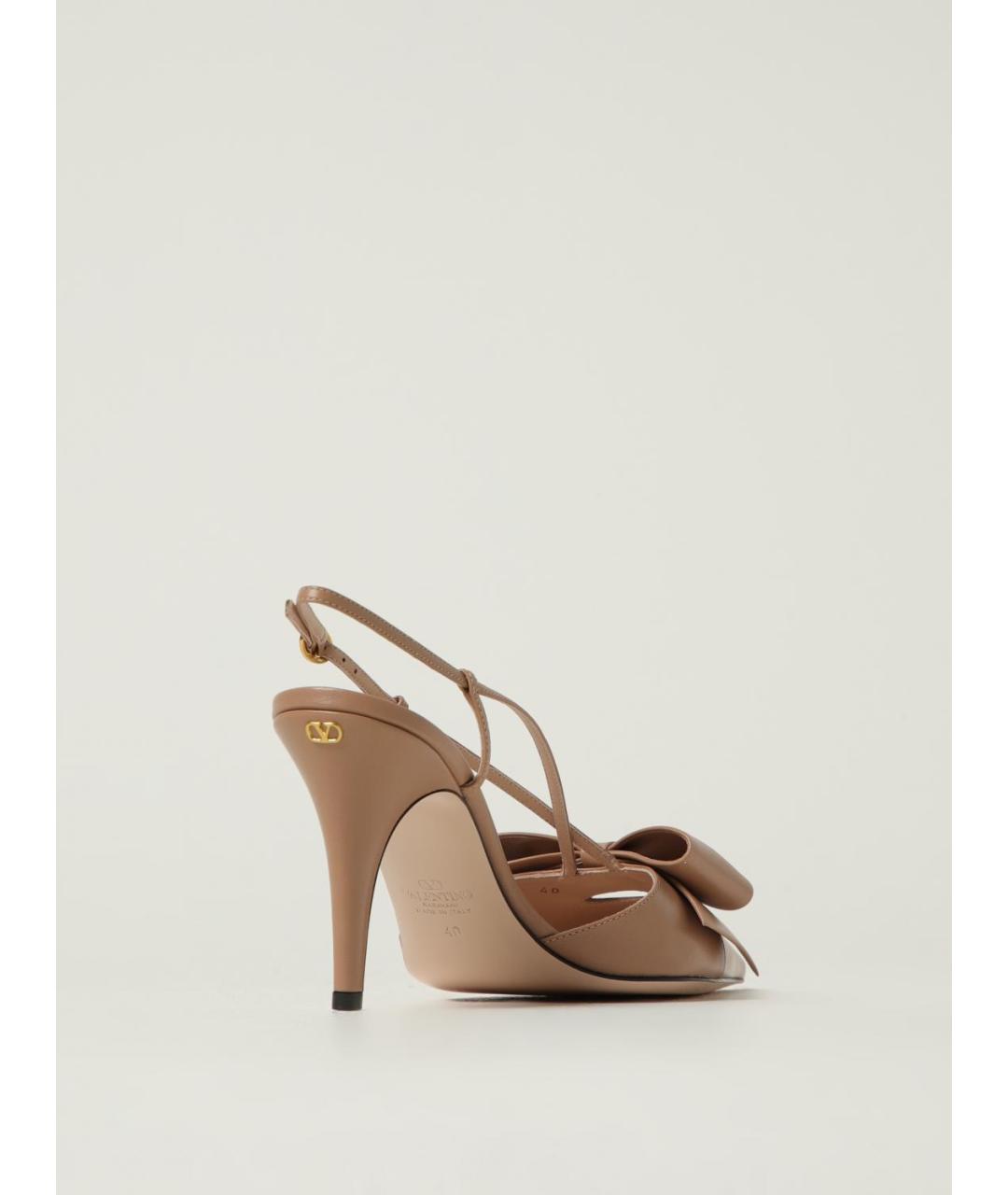 VALENTINO Бежевые кожаные туфли, фото 3