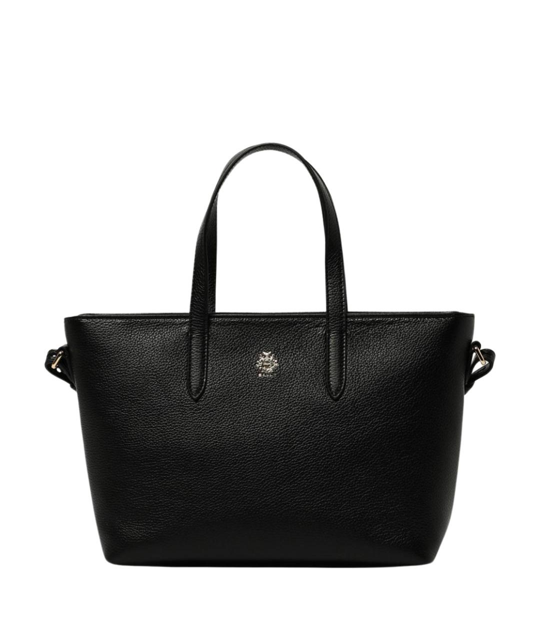 BALLY Черная кожаная сумка тоут, фото 1