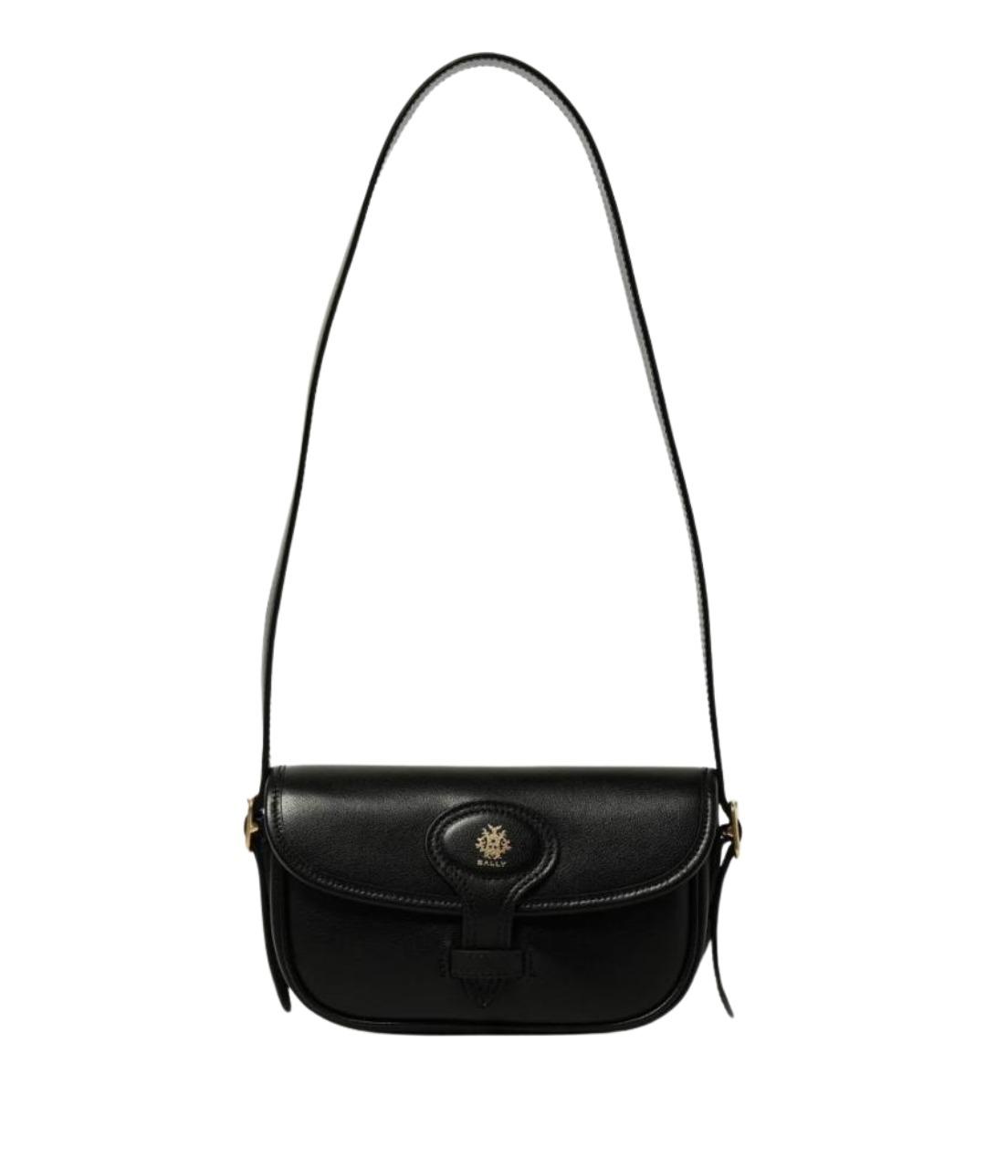 BALLY Черная кожаная сумка через плечо, фото 1