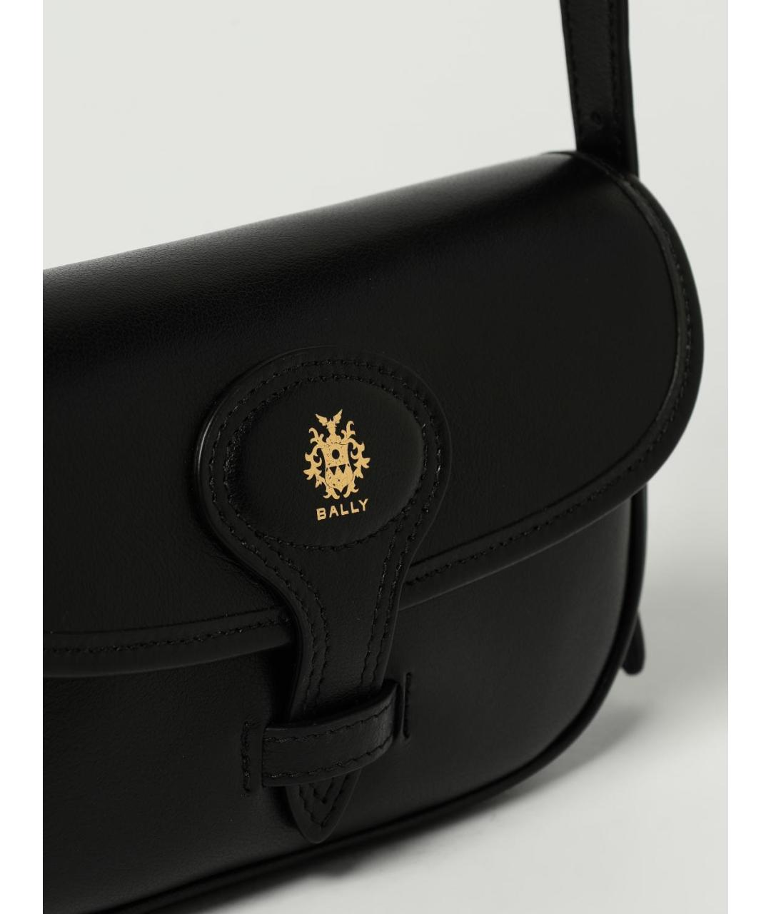 BALLY Черная кожаная сумка через плечо, фото 4