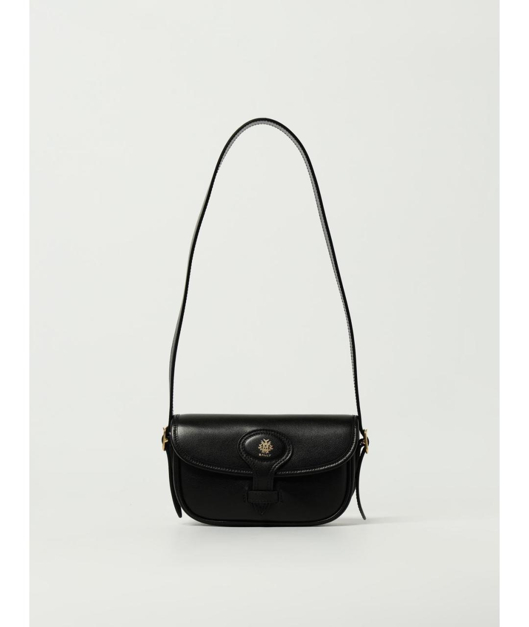 BALLY Черная кожаная сумка через плечо, фото 6