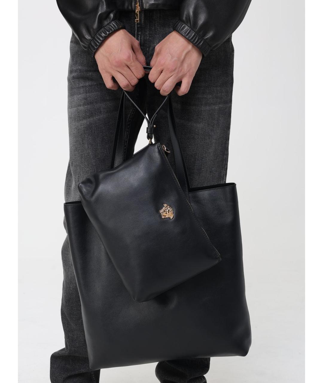 VERSACE Черная кожаная папка для документов, фото 2