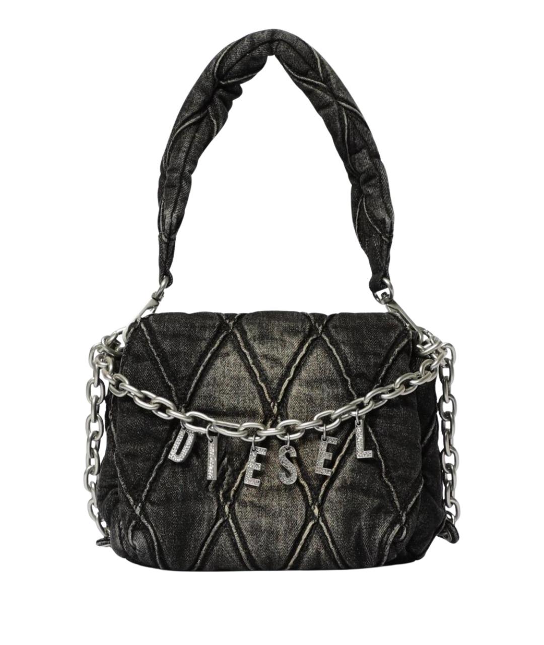 DIESEL Черная хлопковая сумка через плечо, фото 1