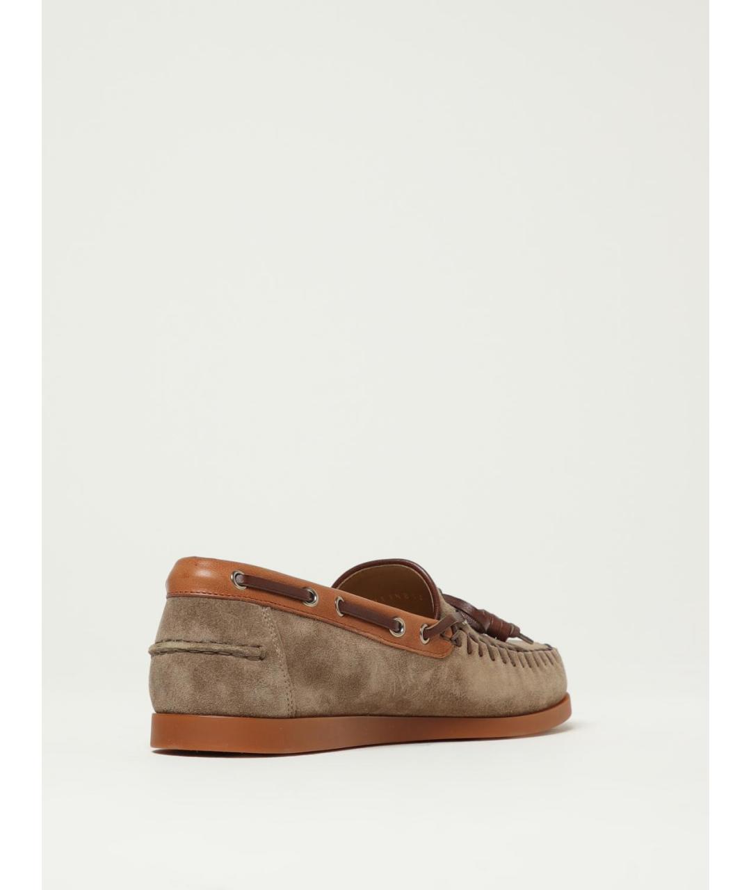 VALENTINO Бежевые замшевые мокасины, фото 3