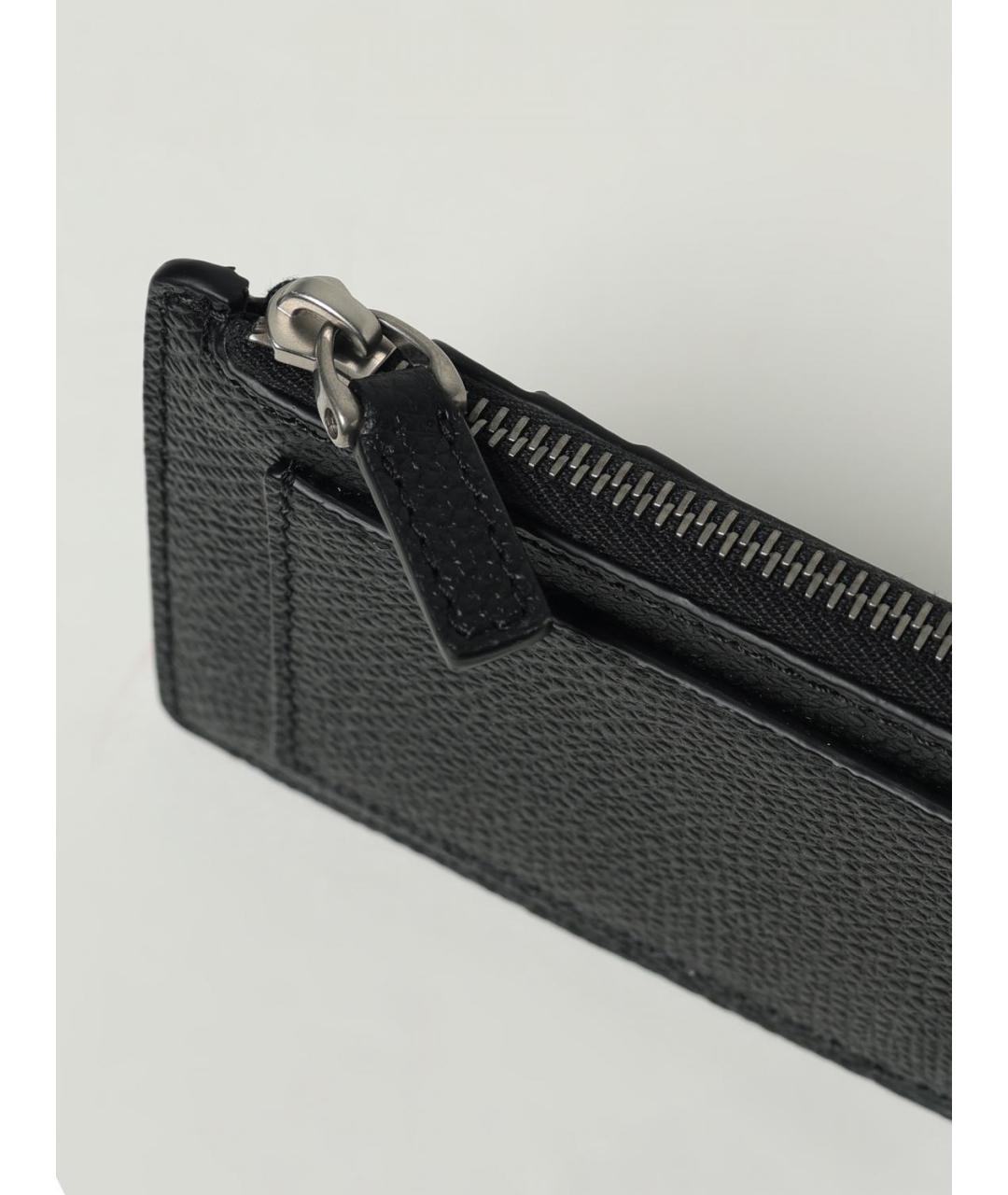 VALENTINO Черный кожаный кардхолдер, фото 3