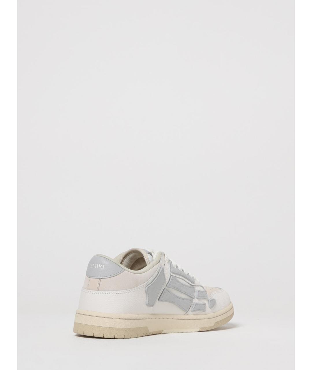 AMIRI Серые кожаные низкие кроссовки / кеды, фото 3