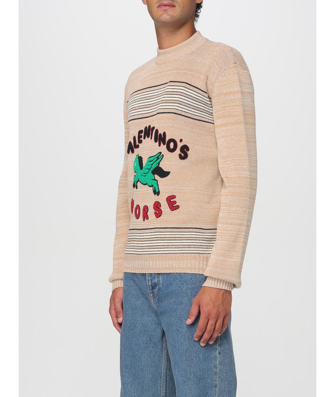 VALENTINO Бежевый шерстяной джемпер / свитер, фото 5