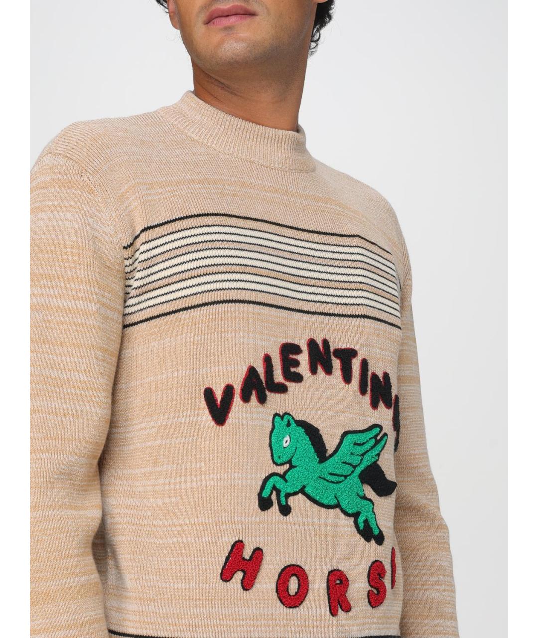 VALENTINO Бежевый шерстяной джемпер / свитер, фото 6