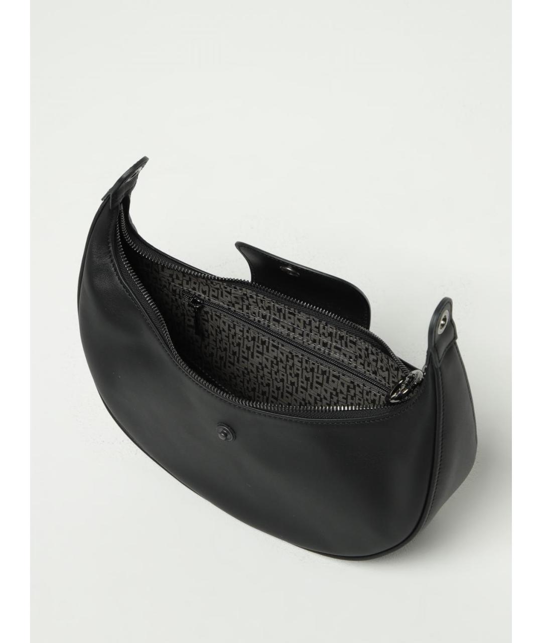 LONGCHAMP Черная кожаная сумка через плечо, фото 3